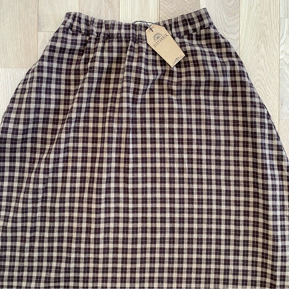 Disturbia Terra Cotton Check Midi Skirt New - Picture 4 of 9